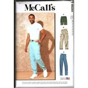 McCall's M8264 Mens 44 to 52 Cargo Shorts and Pants Uncut Sewing Pattern
